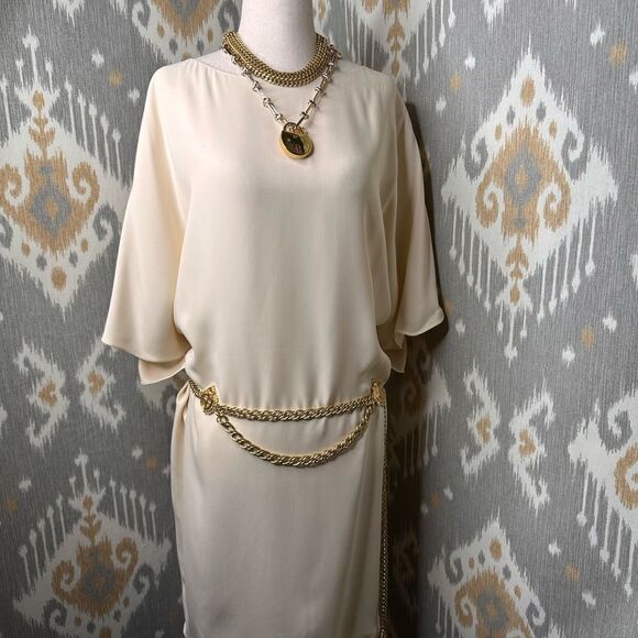 Ralph Lauren Collection Resort 2014 Ivory Silk Batwing Shift Dress - Picture 8 of 17